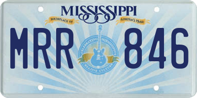 MS license plate MRR846
