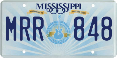 MS license plate MRR848