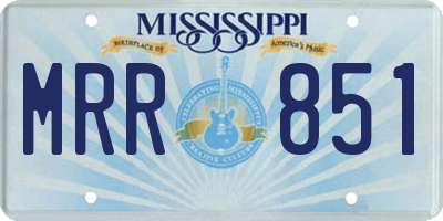 MS license plate MRR851