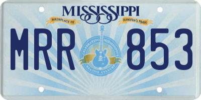 MS license plate MRR853