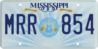 MS license plate MRR854