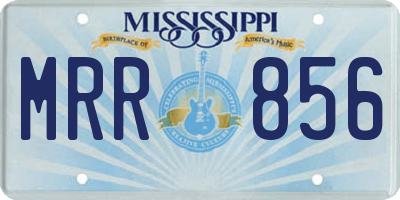 MS license plate MRR856