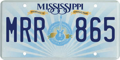 MS license plate MRR865
