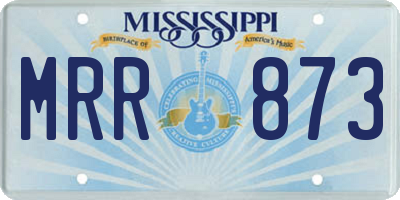 MS license plate MRR873