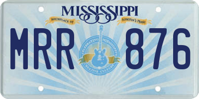 MS license plate MRR876