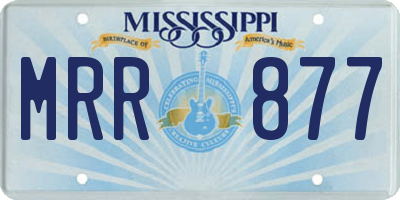 MS license plate MRR877