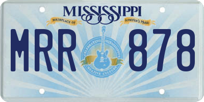 MS license plate MRR878