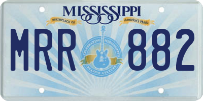 MS license plate MRR882