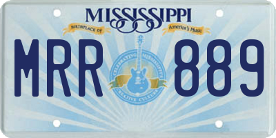MS license plate MRR889