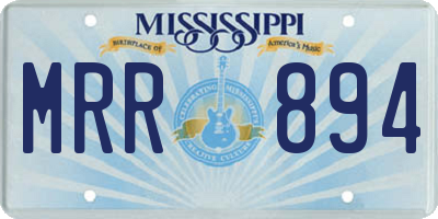 MS license plate MRR894