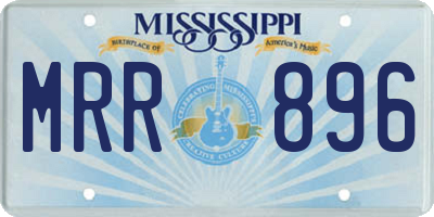 MS license plate MRR896