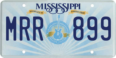 MS license plate MRR899