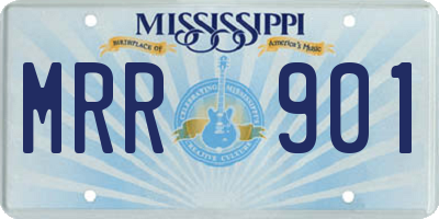 MS license plate MRR901