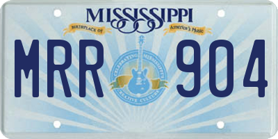 MS license plate MRR904