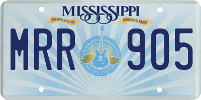 MS license plate MRR905