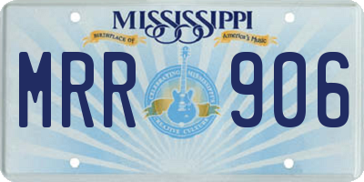 MS license plate MRR906