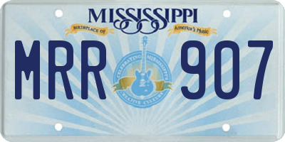 MS license plate MRR907
