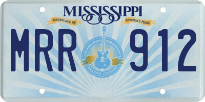 MS license plate MRR912