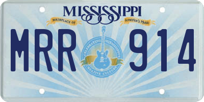 MS license plate MRR914