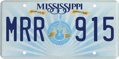 MS license plate MRR915