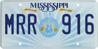 MS license plate MRR916