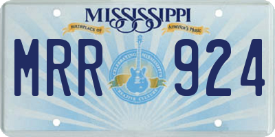 MS license plate MRR924