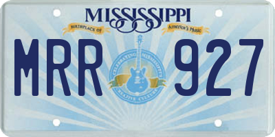 MS license plate MRR927
