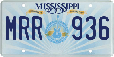 MS license plate MRR936