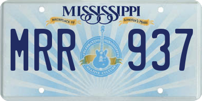 MS license plate MRR937