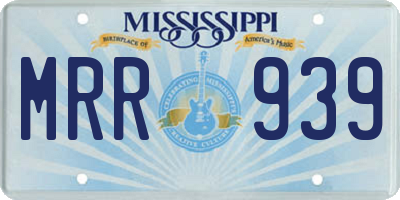 MS license plate MRR939