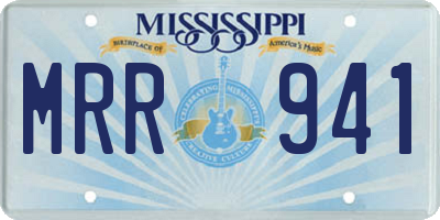 MS license plate MRR941