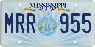 MS license plate MRR955