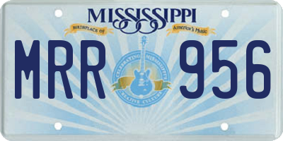 MS license plate MRR956