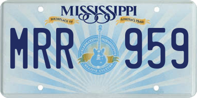 MS license plate MRR959
