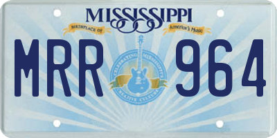 MS license plate MRR964