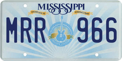 MS license plate MRR966