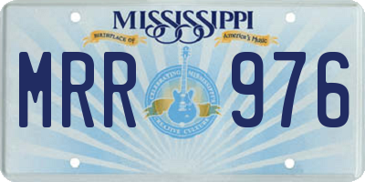 MS license plate MRR976