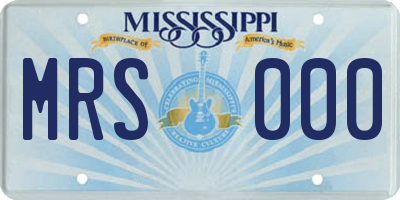 MS license plate MRS000