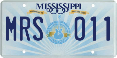MS license plate MRS011