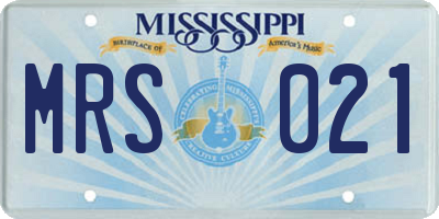 MS license plate MRS021