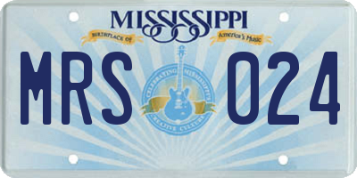 MS license plate MRS024