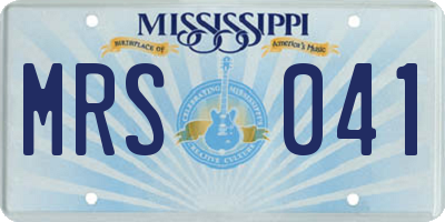 MS license plate MRS041