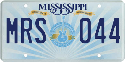 MS license plate MRS044
