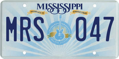 MS license plate MRS047