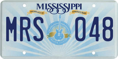 MS license plate MRS048
