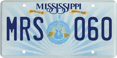 MS license plate MRS060