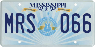 MS license plate MRS066