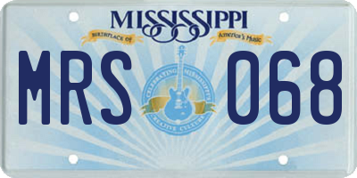 MS license plate MRS068