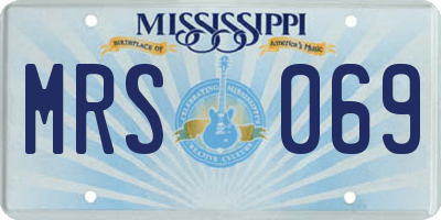 MS license plate MRS069