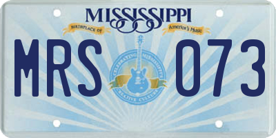 MS license plate MRS073